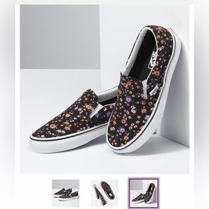 Vans Asher Floral size 7.5 slip on shoes